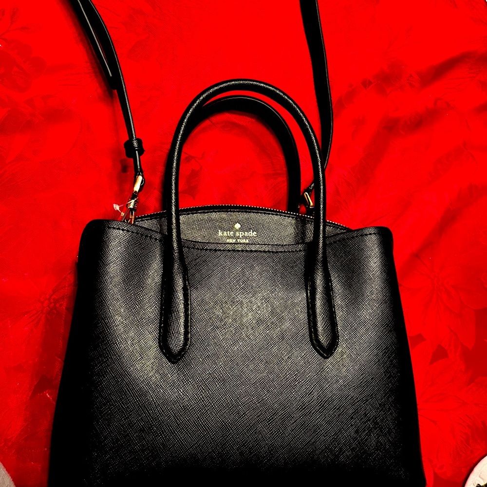 Kate Spade medium satchel bag! Black with gold hardware; brand new with tags!
